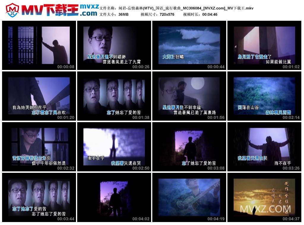 闻君-忘情森林(MTV)_国语_流行歌曲_MC306084